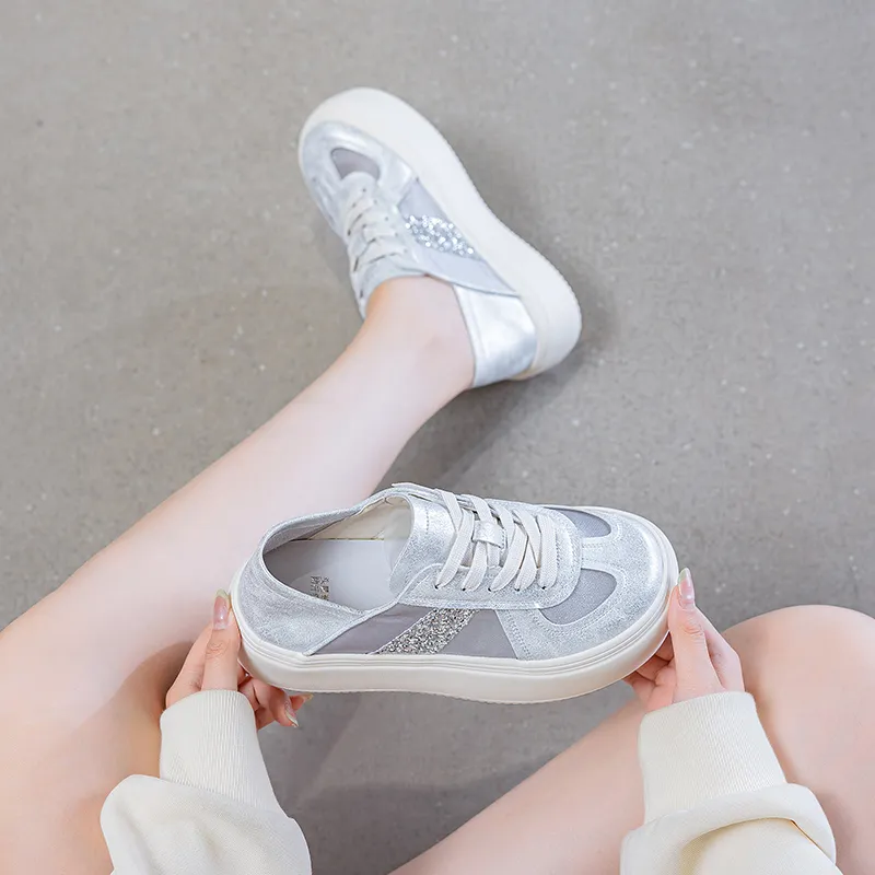 POOQ Height Increasing Low Top Skateboard Shoes Women's-11