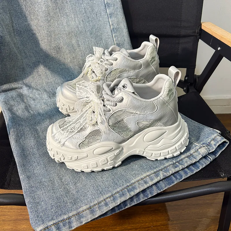 POOQ Low Top Chunky Sneakers Women's-9