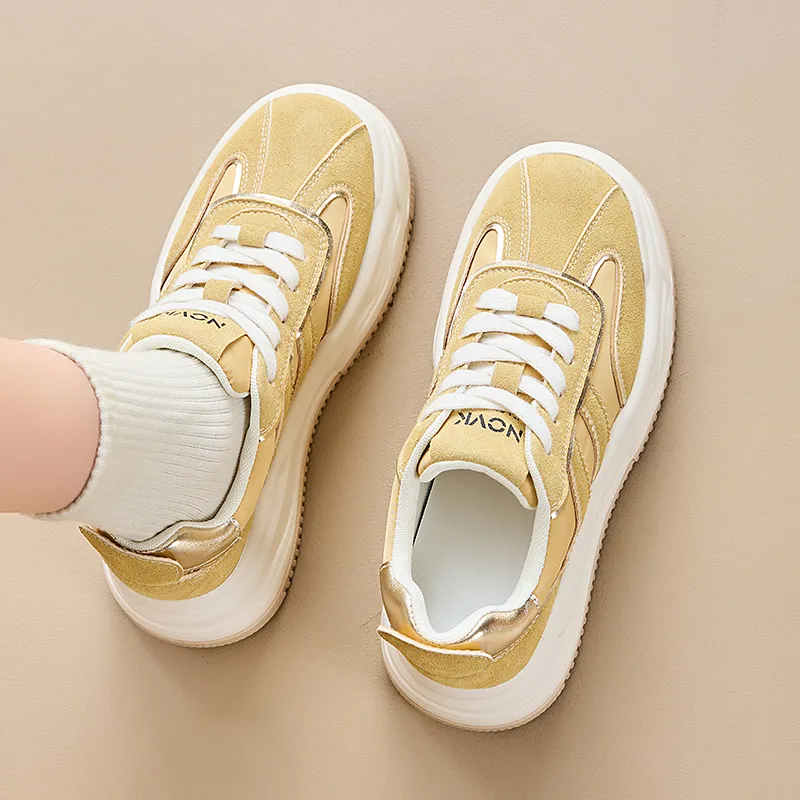 POOQ Slip Resistant Waterproof Abrasion Resistant Low Top Skateboard Shoes Women's-7