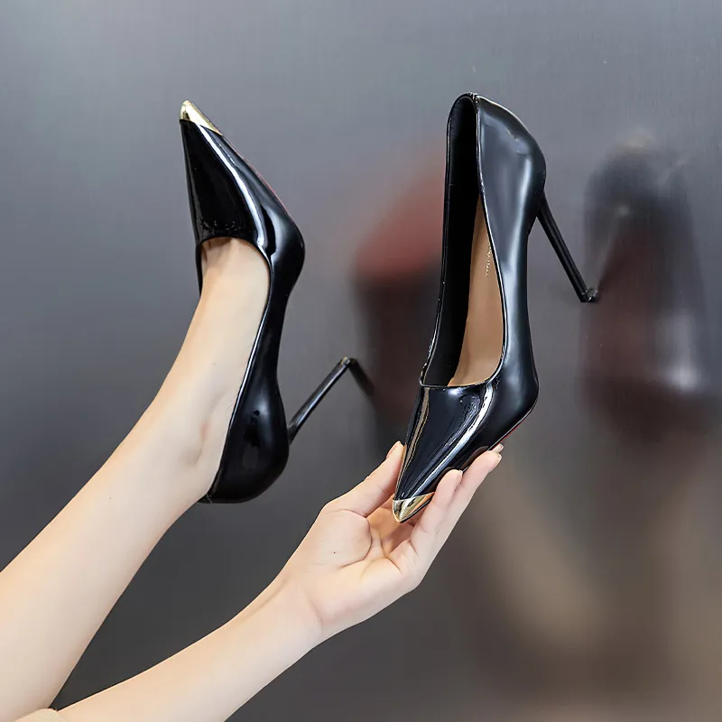 POOQ Slim Heel High Heels 10CM Women's-3