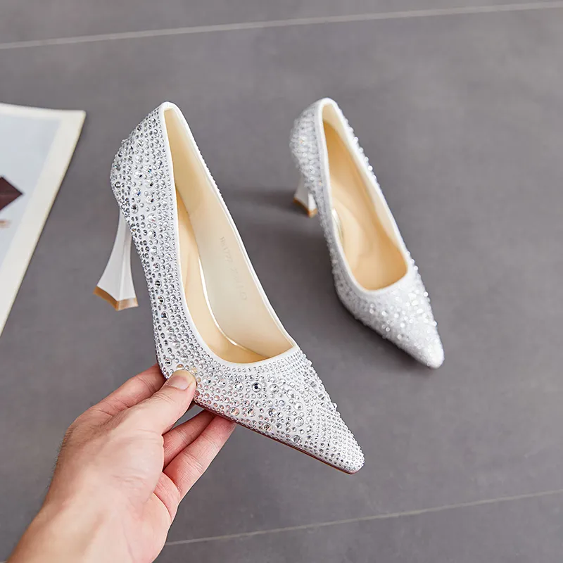 POOQ Slim Heel High Heels 9.5CM Women's-9