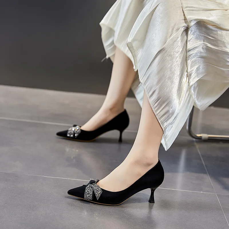POOQ Flared Heel High Heels 5.5CM Women's-3