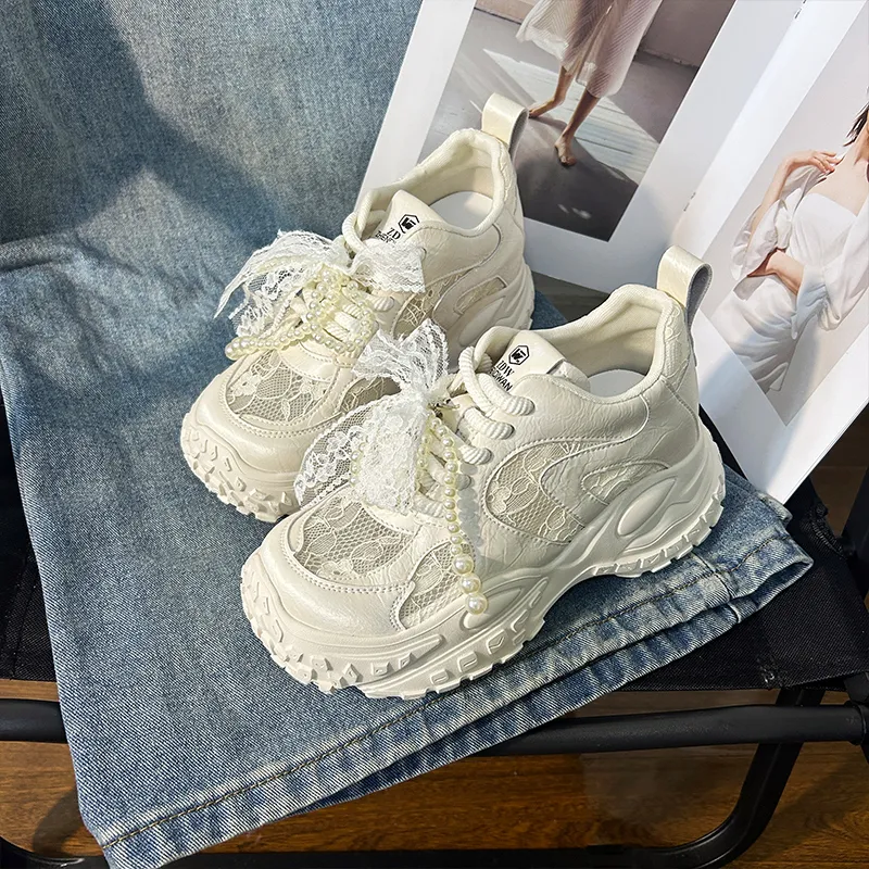 POOQ Low Top Chunky Sneakers Women's-4