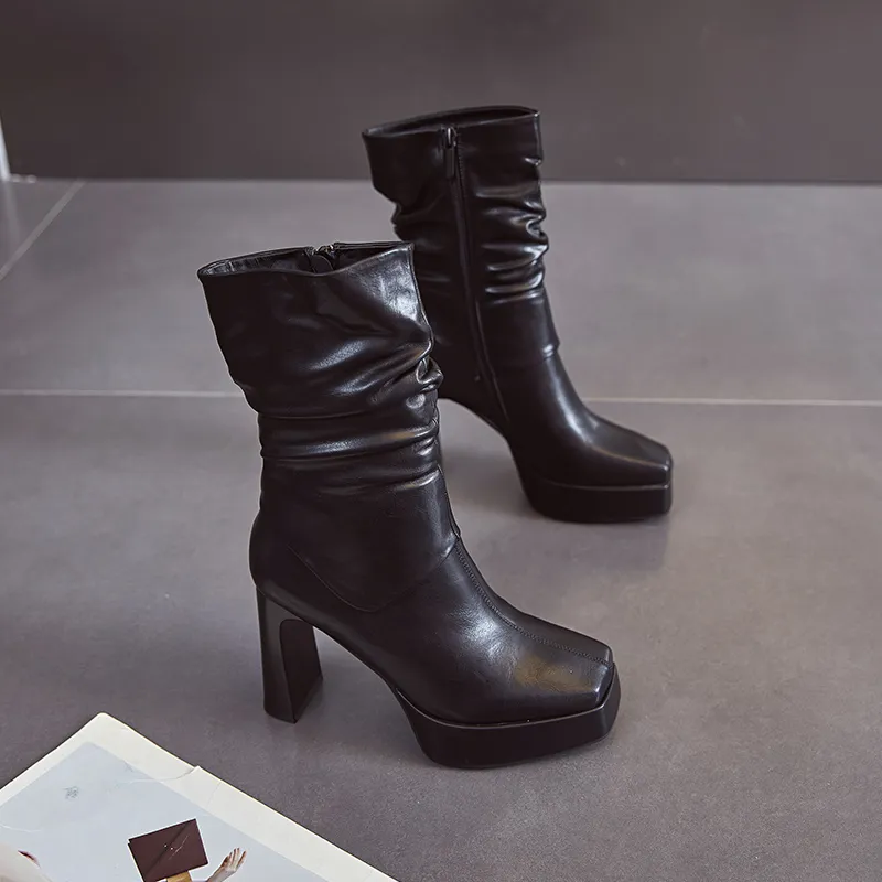 POOQ Ankle Boots 10.5CM Women's-8