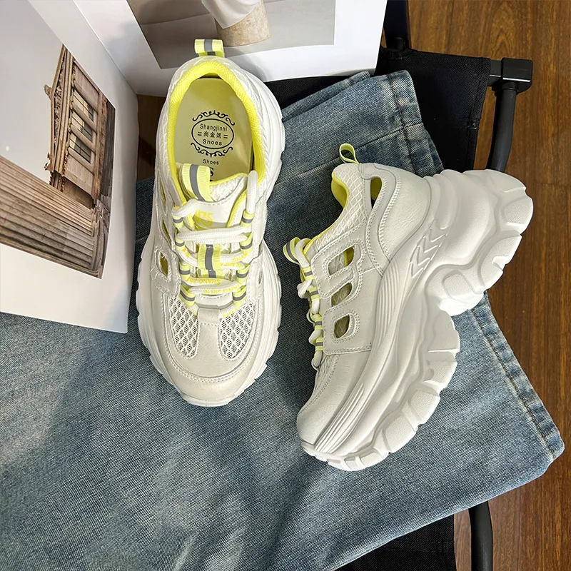POOQ High Top Chunky Sneakers Women's-2