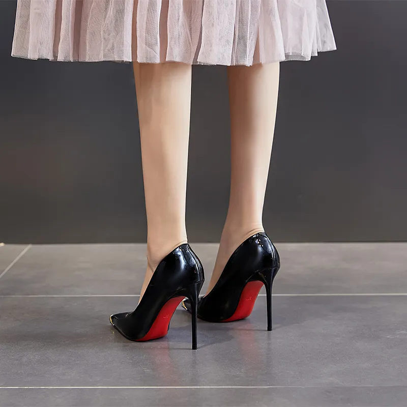 POOQ Slim Heel High Heels 10CM Women's-5