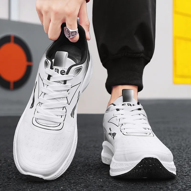 Slazenger Running Shoes Men Low Top White Black, Black, White Light Blue-8