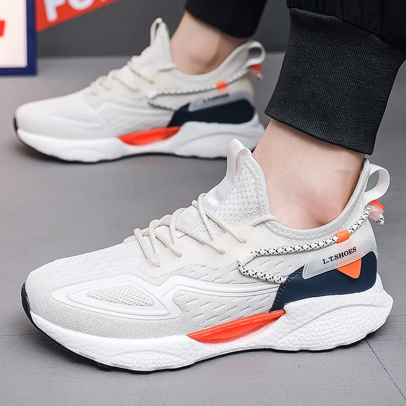 Slazenger Anti Slip Wear Resistant Breathable Lightweight Height Increasing Low Top Running Shoes Men's-4