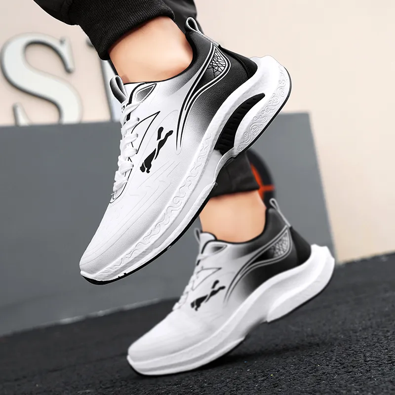 Slazenger Running Shoes Men Low Top White Black, Black, White Light Blue-9