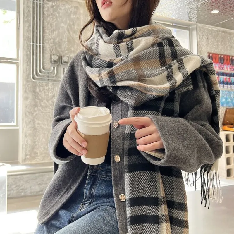 OQD Faux Cashmere Knit Scarves Unisex-7