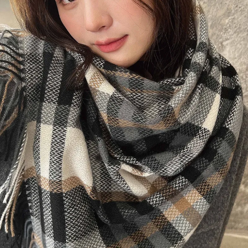 OQD Faux Cashmere Knit Scarves Unisex-8