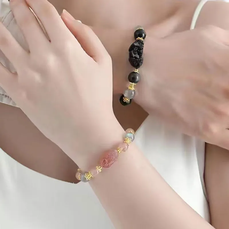 OQD Obsidian Jade Bracelets Unisex-1