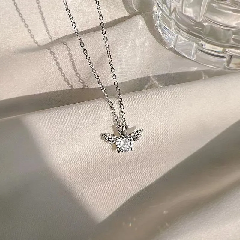 OQD Titanium Steel Zircon Necklaces Women's-3