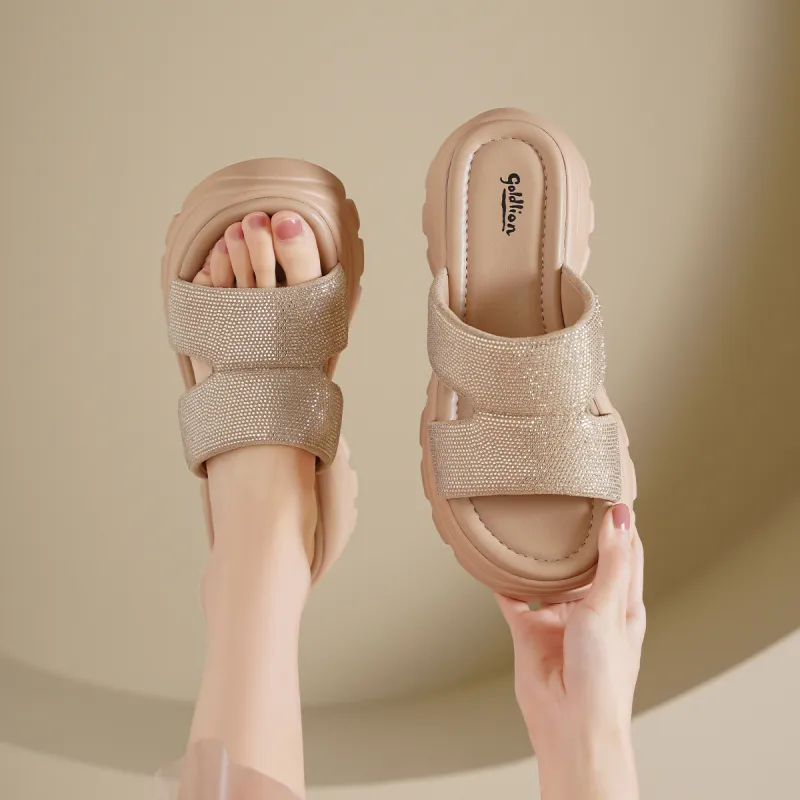 GOLDLION PU Polyurethane Cushioning Slide Slippers Women's-9