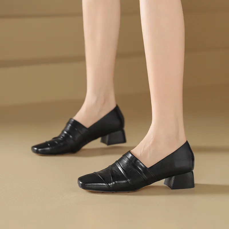 GOLDLION Chunky Heel High Heels 3.5cm Women's-2