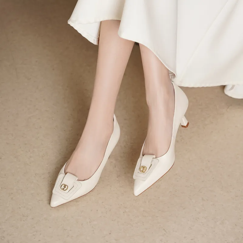 GOLDLION High Heels Women's Black/Beige-10