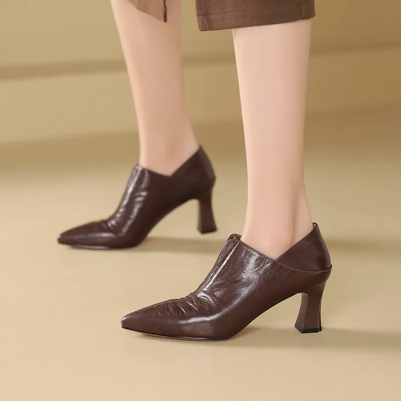 GOLDLION Chunky Heel High Heels Women's-9