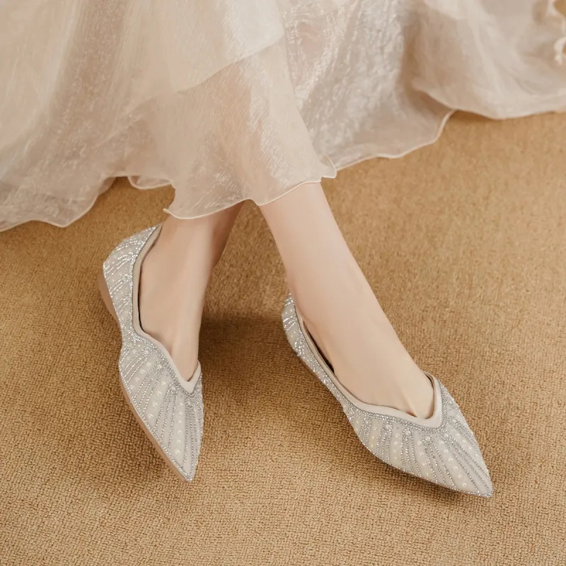 GOLDLION Casual Single Shoes Women's Beige-3