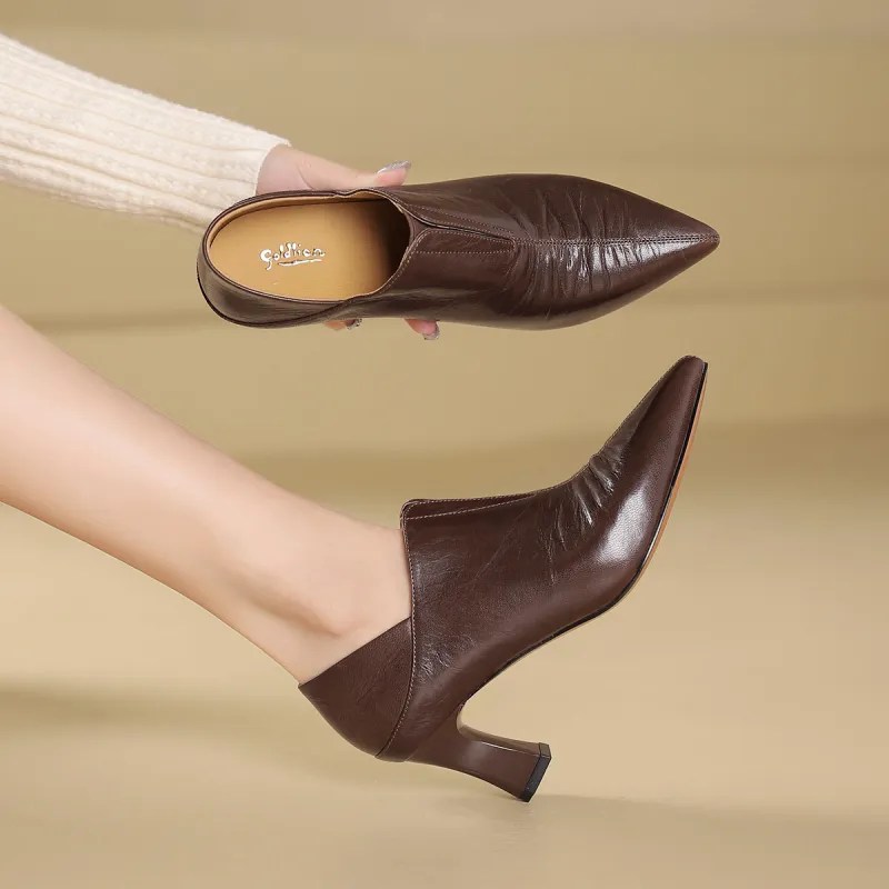 GOLDLION Chunky Heel High Heels Women's-13