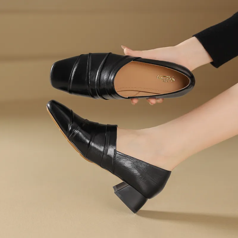 GOLDLION Chunky Heel High Heels 3.5cm Women's-6