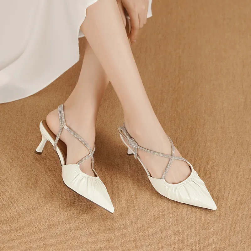 GOLDLION High Heels Women's Ecru/Silver-3