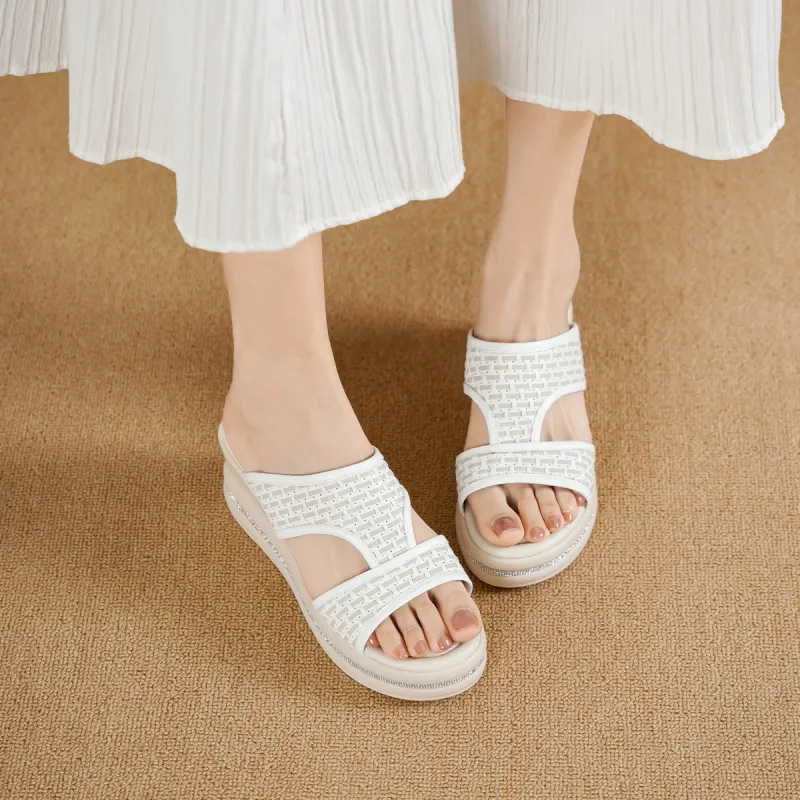GOLDLION PU Polyurethane Cushioning Slide Slippers Women's-11