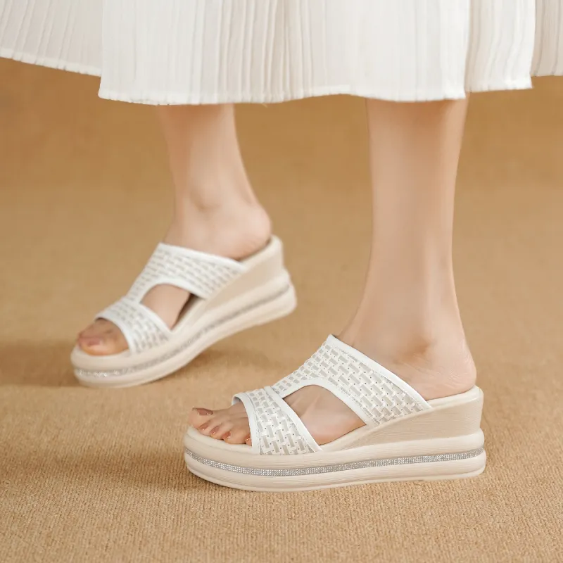 GOLDLION PU Polyurethane Cushioning Slide Slippers Women's-8