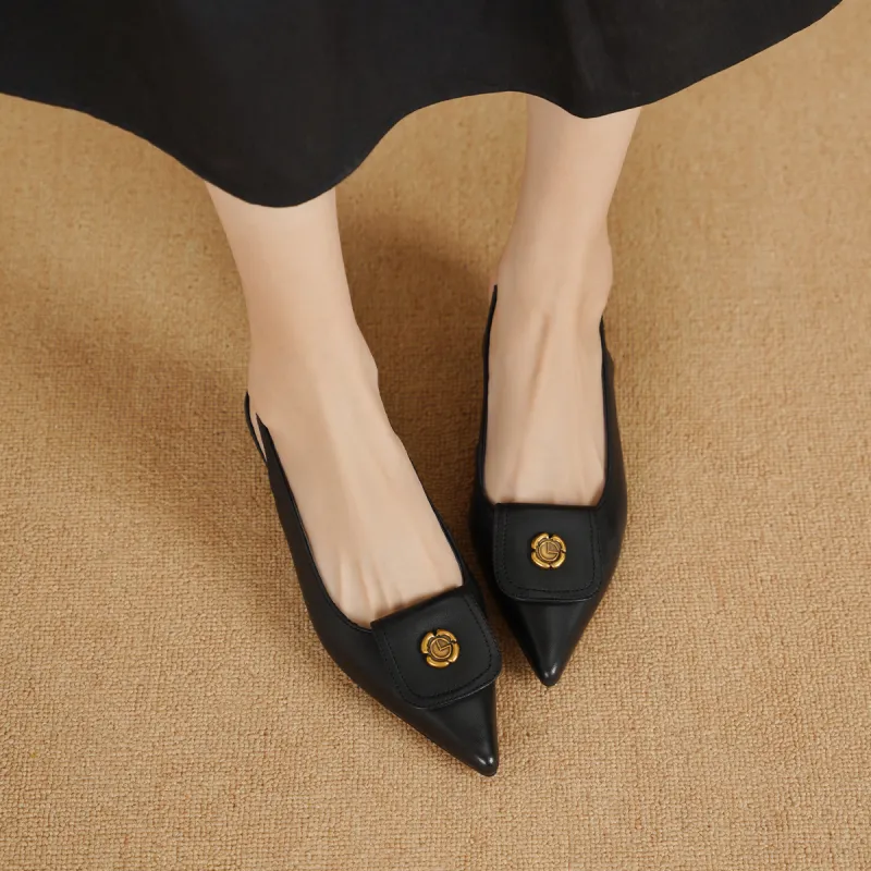 GOLDLION Slim Heel High Heels 5cm Women's-5