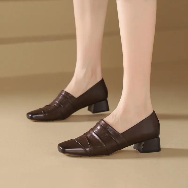 GOLDLION Chunky Heel High Heels 3.5cm Women's-9