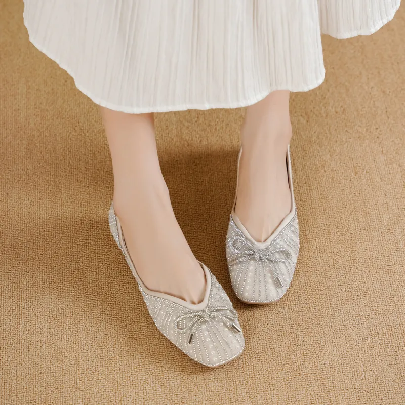 GOLDLION Casual Single Shoes Women's Beige-2