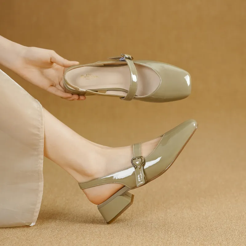 GOLDLION Chunky Heel High Heels Women's-10