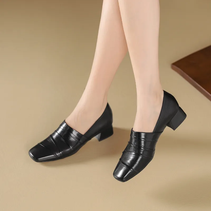 GOLDLION Chunky Heel High Heels 3.5cm Women's-3