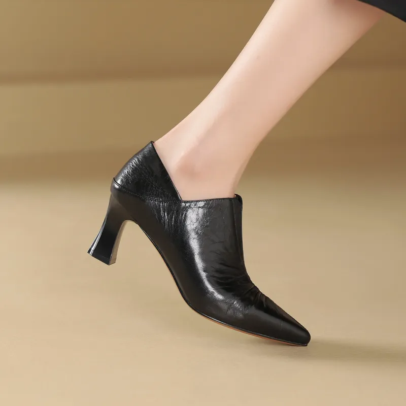 GOLDLION Chunky Heel High Heels Women's-5