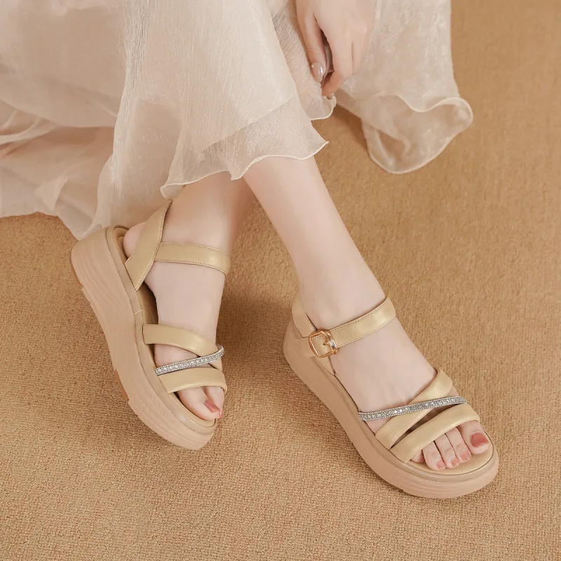 GOLDLION One Strap Sandals Women's-9