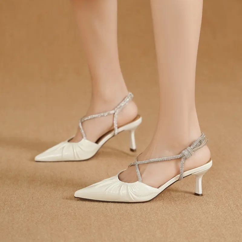 GOLDLION High Heels Women's Ecru/Silver-2