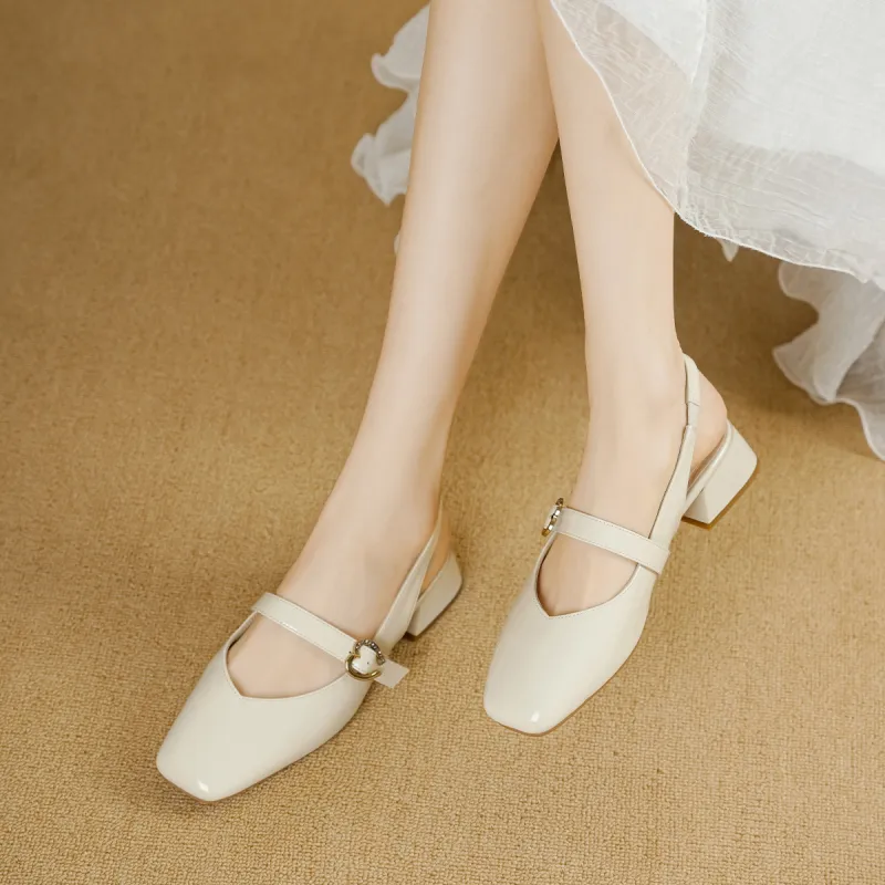 GOLDLION Chunky Heel High Heels Women's-3