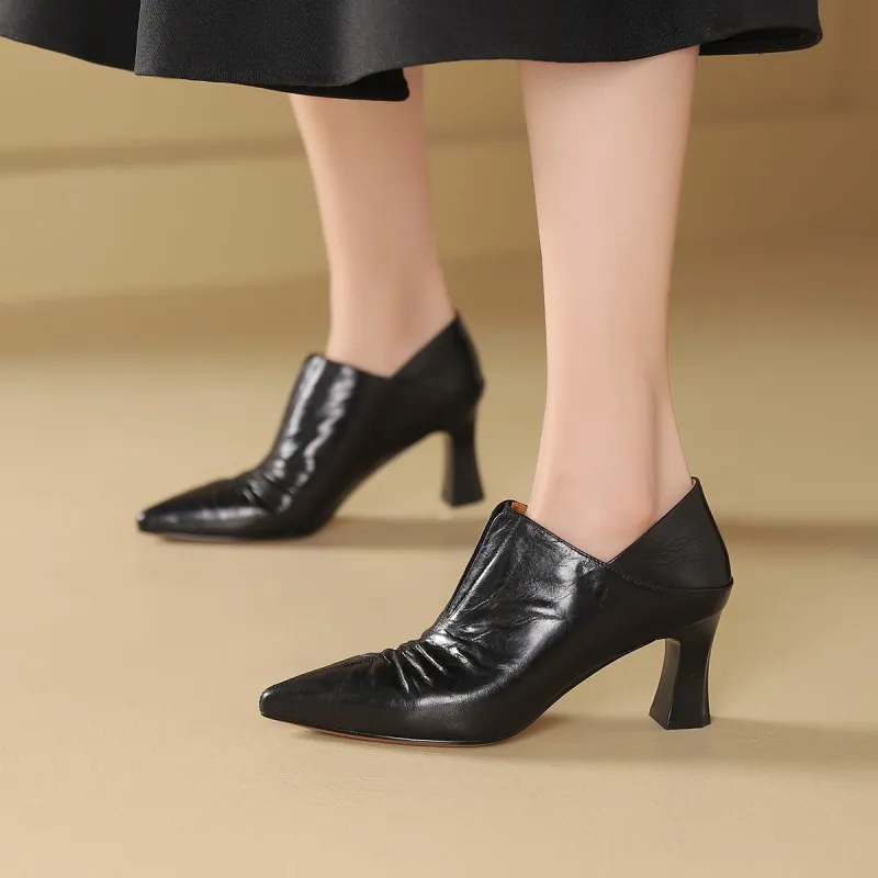 GOLDLION Chunky Heel High Heels Women's-2