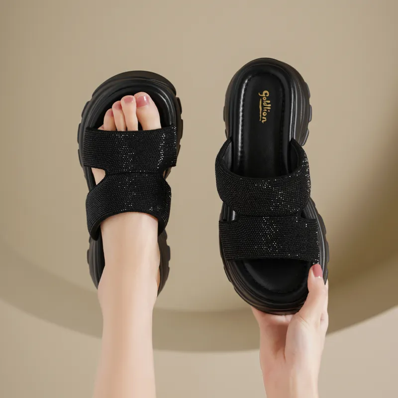 GOLDLION PU Polyurethane Cushioning Slide Slippers Women's-4