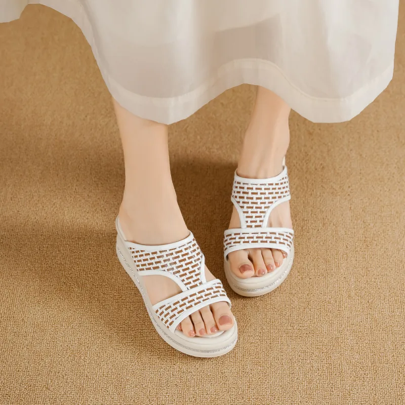 GOLDLION PU Polyurethane Cushioning Slide Slippers Women's-5