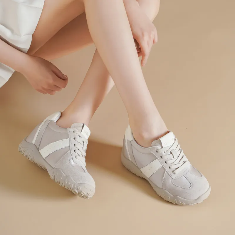 GOLDLION Cushioning, Abrasion Resistant, Breathable, Height Increasing Low Top Casual Shoes Women's-4