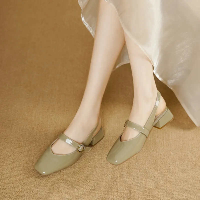GOLDLION Chunky Heel High Heels Women's-9
