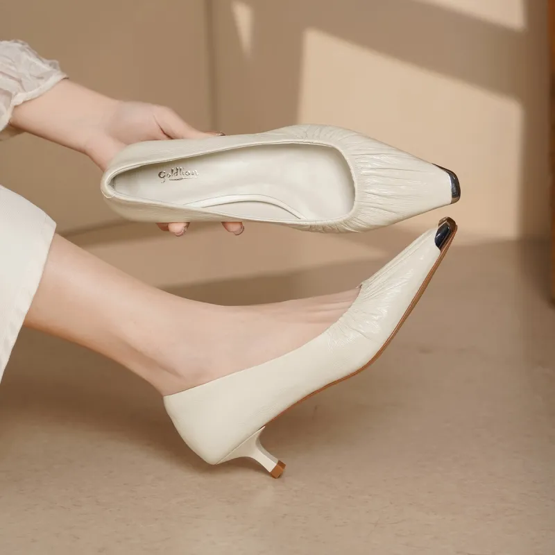 GOLDLION Slim Heel High Heels Women's-11