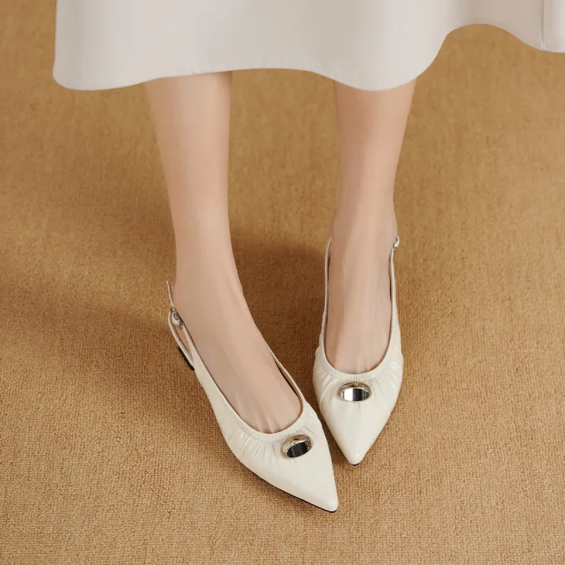 GOLDLION Chunky Heel High Heels 5.3cm Women's-11