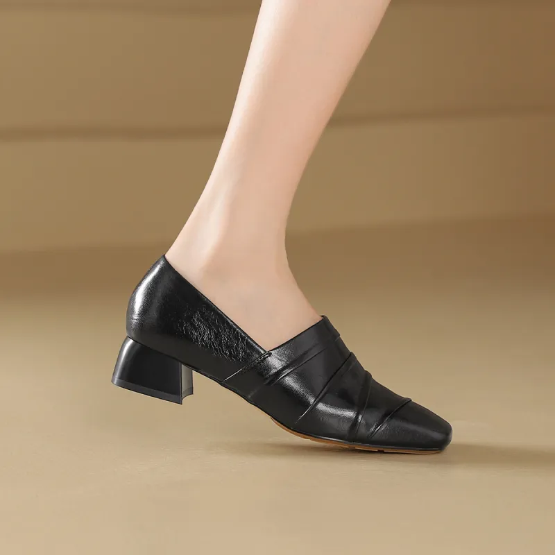 GOLDLION Chunky Heel High Heels 3.5cm Women's-5