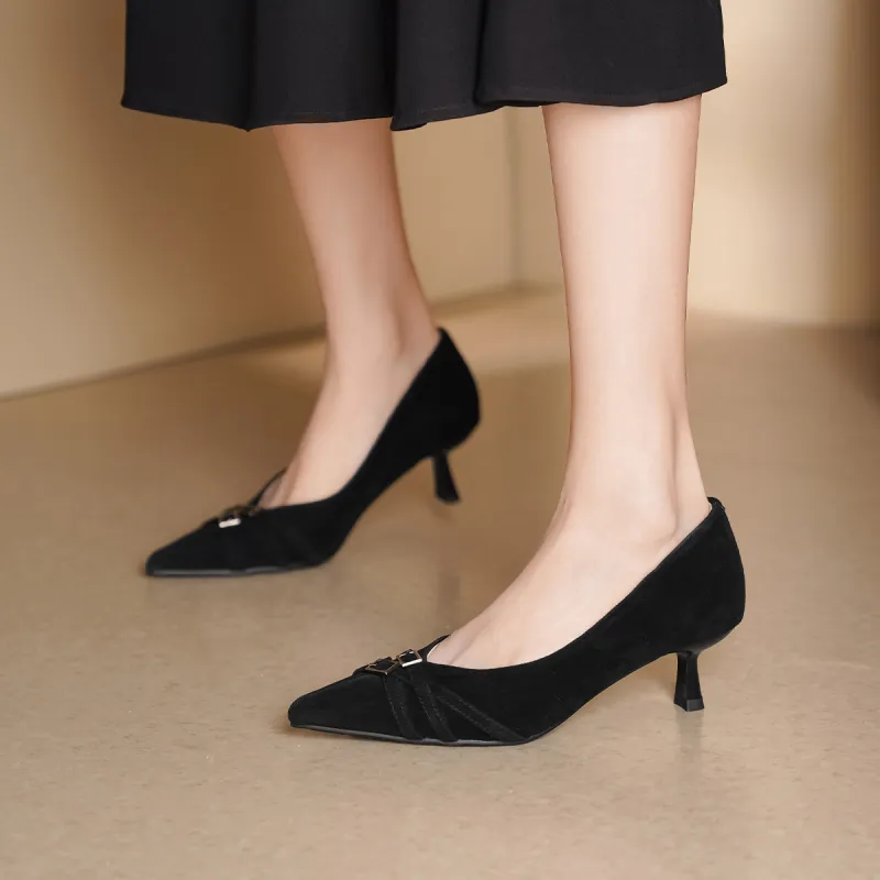 GOLDLION Slim Heel High Heels 5.2cm Women's-2