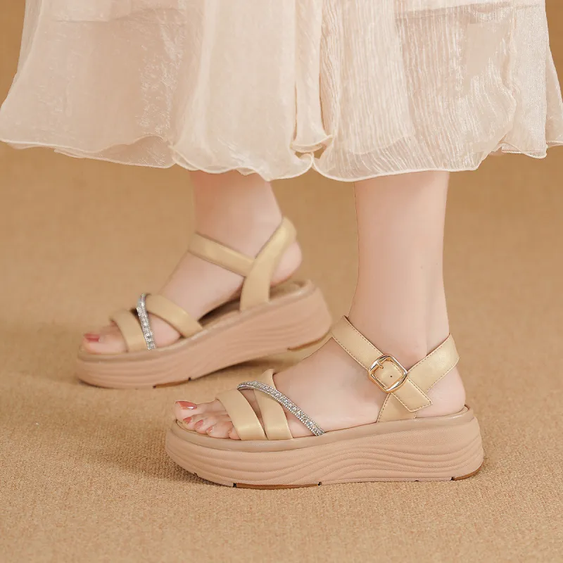 GOLDLION One Strap Sandals Women's-8