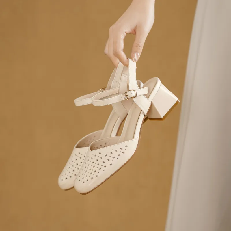 GOLDLION Chunky Heel High Heels Women's-6