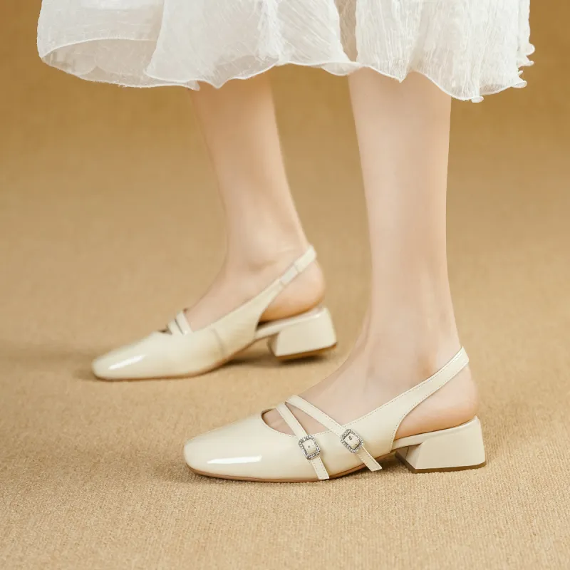 GOLDLION Chunky Heel High Heels Women's-8