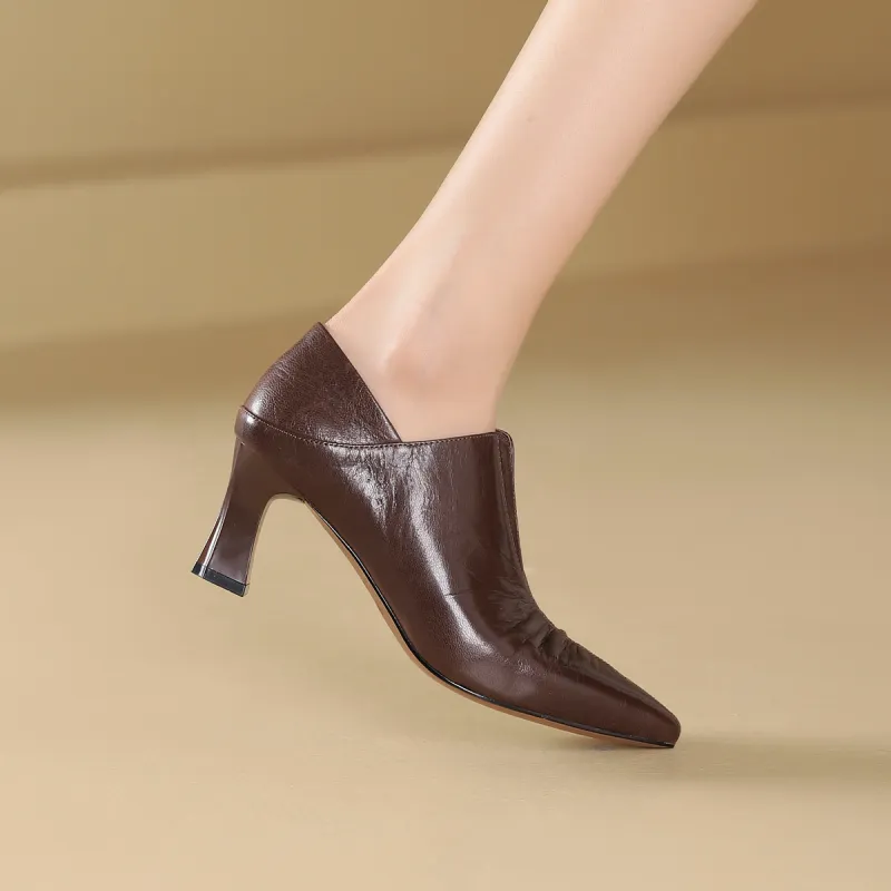 GOLDLION Chunky Heel High Heels Women's-12