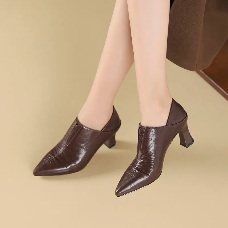 GOLDLION Chunky Heel High Heels Women's-10